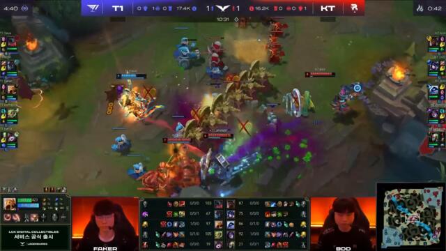 Faker with perfect escape 1v3 | KT vs T1 LCK Playoffs