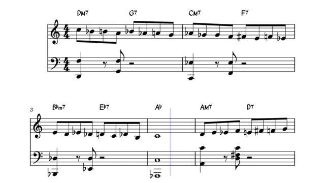 Bebop Basic Exercise (sheet music, Noten, partition)