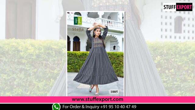 Hirwa Stella Vol 2 Rayon Weaving Designer Kurti Collection Full Catalog Available At Wholesale Rate.