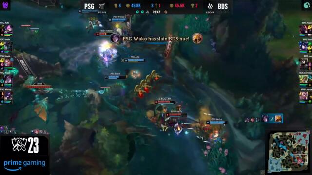 PSG Wako Breaks Ankle of BDS players | Worlds 2023 Play-ins