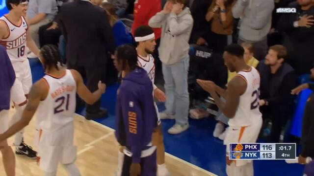 Devin Booker hits insane game winner vs Knicks from 3 over double team