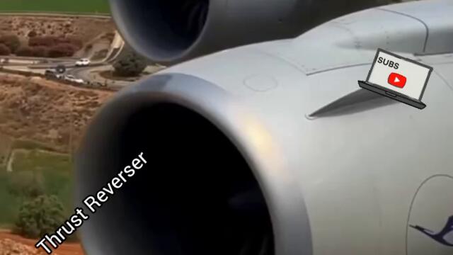 Giant Jumbo #Jet Lufthansa #B747 Maximum Thrust Reverser #AeroArduino