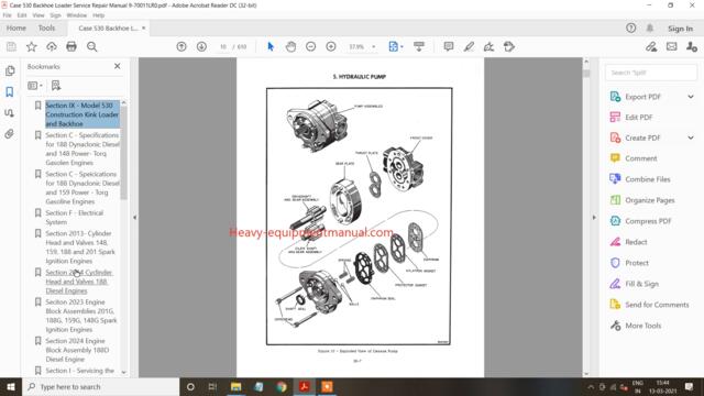Case 530 Backhoe Loader Service Repair Manual 9 70011LR0