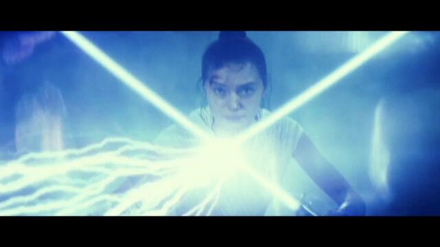 Luke being jealous of Rey using two lightsabers