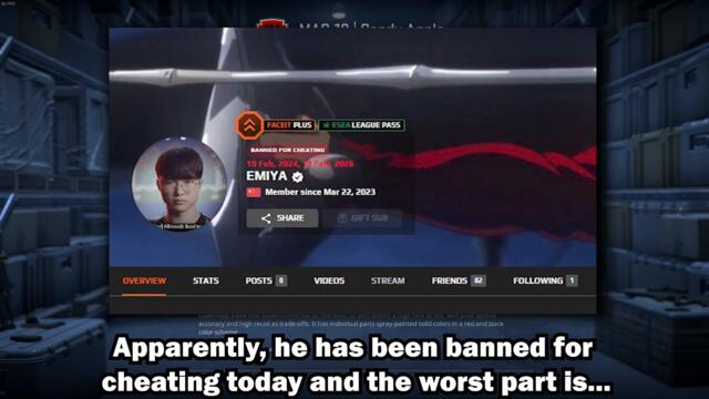 CS2 PRO BANNED FOR CHEATING (Plays in the Major)