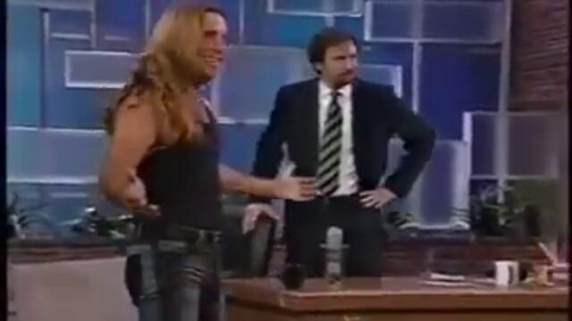 Tom Green Gets His Desk Chewed By Jesse James Dupree's Chainsaw