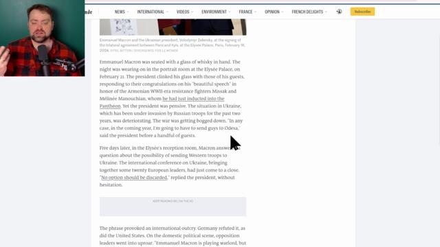 Update from Ukraine | France may send Forces to Ukraine. Macron erased the red lines