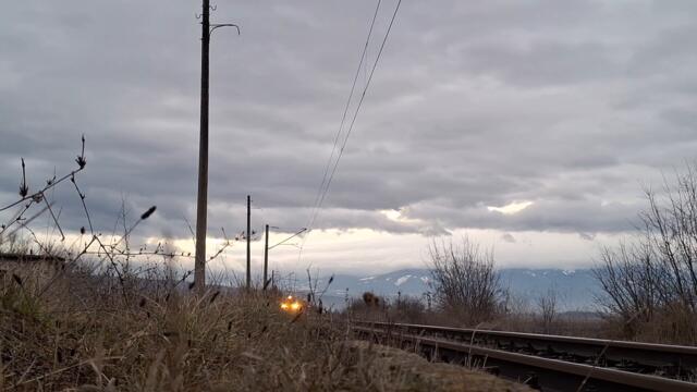 BDZ Regional Train gaining Speed nearby Ravno Pole, Bulgaria