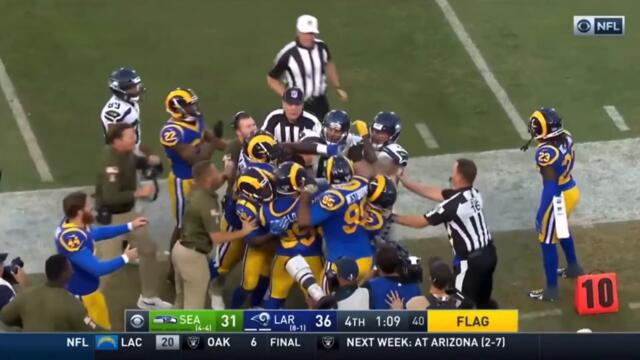 112 seconds of Aaron Donald getting mad | All career chokes, facemask grabs, etc. so far