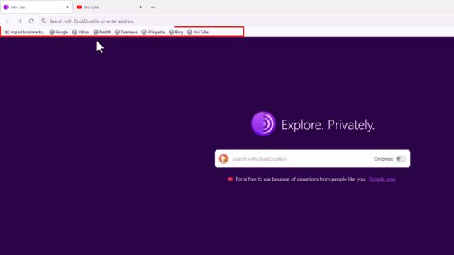 How To  Show Or Hide The Bookmarks Toolbar In The Tor Web Browser | PC | *2024