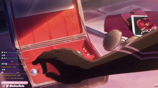 Topaz EN VA jumpscared by Aventurine in HSR Concert animation and absolutely loses it (i'm ok now!!)