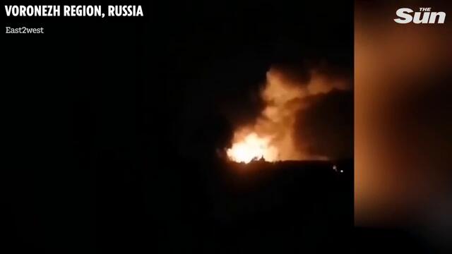 Russia declares ‘state of emergency’ as Ukraine kamikaze drone blows up missile dump in huge blast