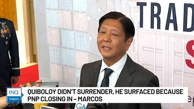 Quiboloy didn’t surrender, he surfaced because PNP closing in – Marcos | INQToday