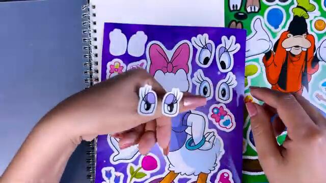[🐾Paper Diy🐾] Decorate Sticker Book With Sticker  Mickey Mouse ,Minnie Mouse #mickeymouse #paperdiy