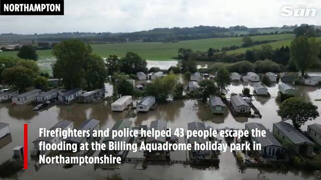 Flash floods surge into holiday park as families evacuated and new Met Office rain warnings issued