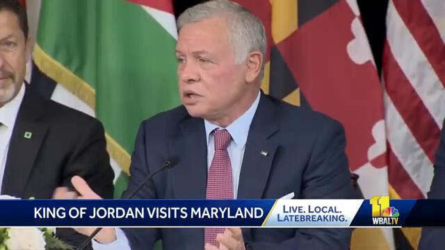 Jordan's king visits Maryland for roundtable talk