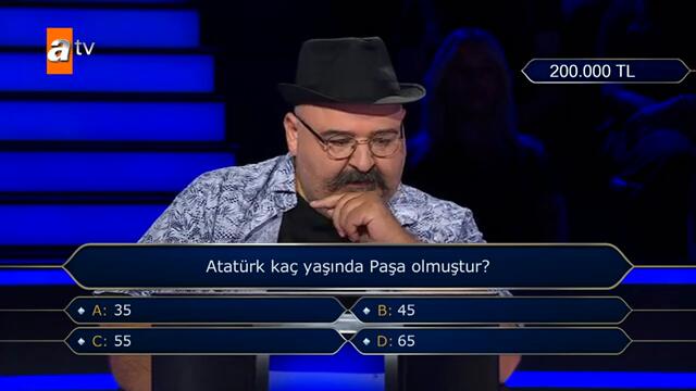 Atatürk kaç yaşında paşa olmuştur? -  Kim Milyoner Olmak İster? 1111. Bölüm