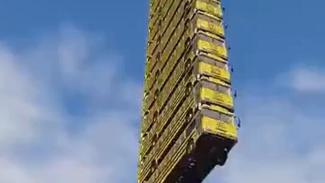 Bus Tower Fall 🤯 #shorts