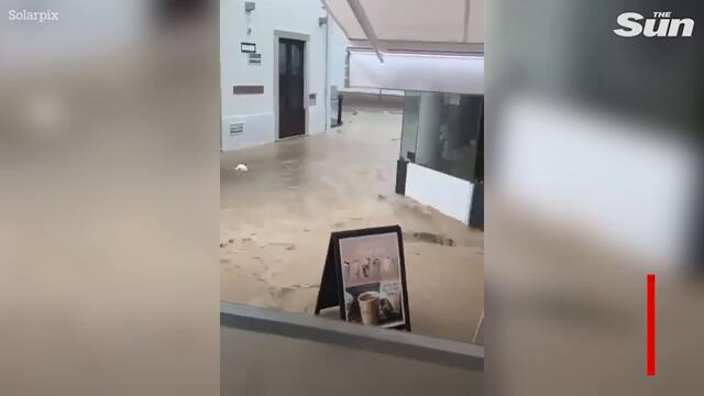 Flash floods batter the Algarve turning streets into raging rivers days after Spain chaos