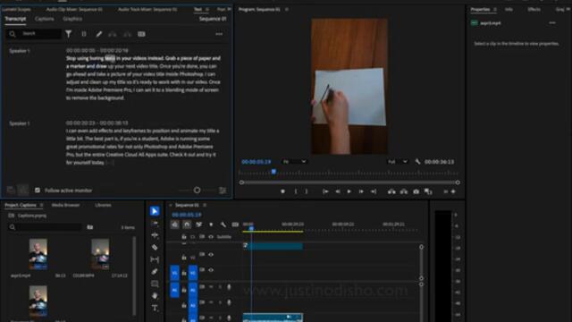 How to create Automatic Captions / Video Subtitles in Adobe Premiere Pro