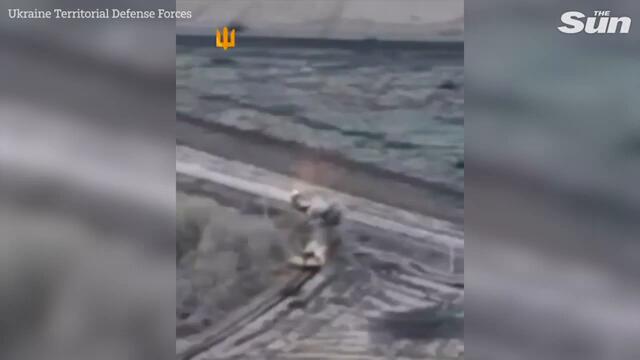 Moment Ukrainian remote mines take out Russian heavy equipment in huge explosions