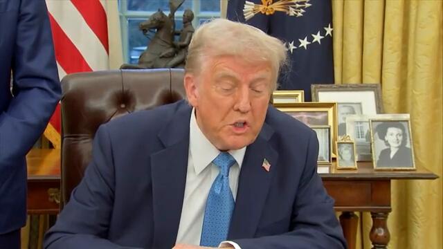 President Donald Trump gives remarks on tariffs on Mexico, China and Canada (1.31.25)