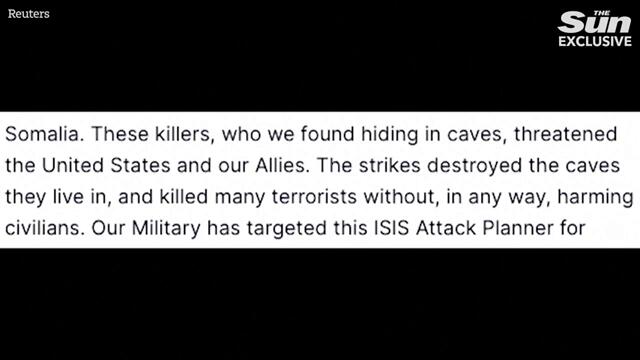 We will find and kill YOU - Trump's warning to ISIS terrorists as airstrikes wipe out jihadis