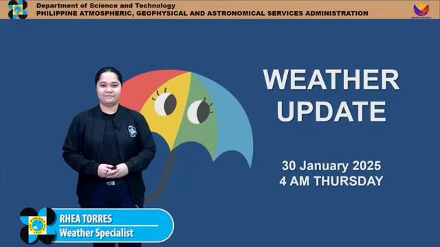 Public Weather Forecast issued at 4AM | January 30, 2025 - Thursday