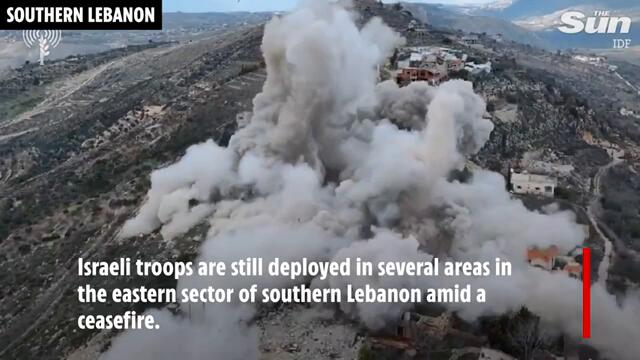 Moment explosions rip through Hezbollah arms dumps as Israel targets Lebanese hideouts