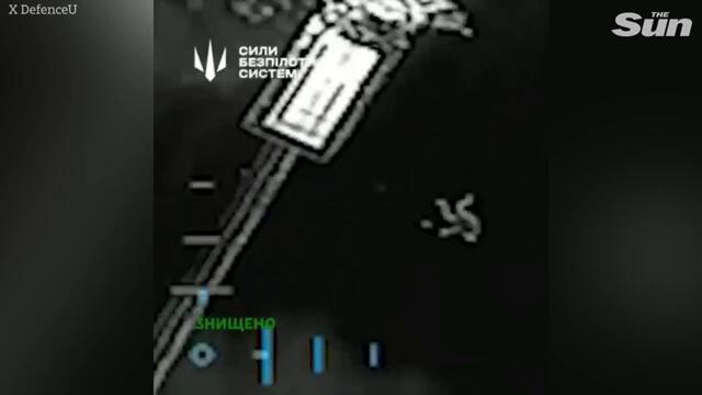 Speeding Russian missile launcher explodes in direct drone hit