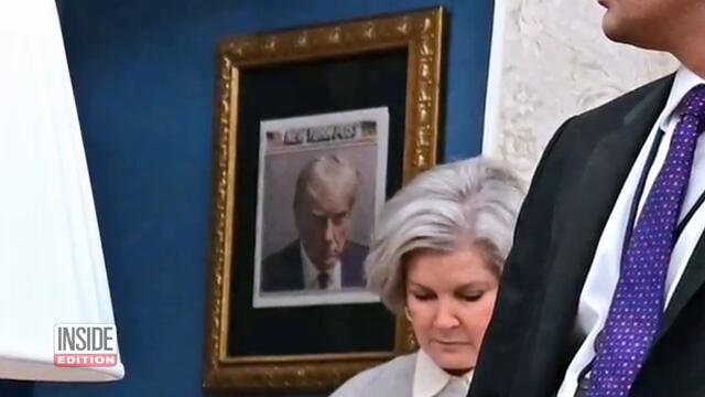 President Trump Hangs His Mugshot Inside White House