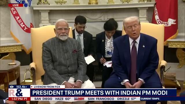 President Trump meets with Indian Prime Minister Modi at the White House | LiveNOW from FOX