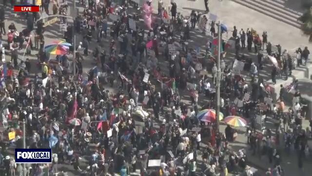 'Not My President’s Day' protest held in LA