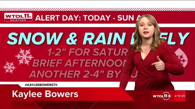 Weather Impact ALERT DAYS Saturday, Sunday: Update on snow, ice and rain chances - Feb. 15 | WTOL 11