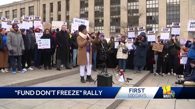 Hundreds protest against budget, job cuts