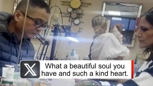 Former Miss Teen Arkansas Keeps Baby Calm at Nail Salon