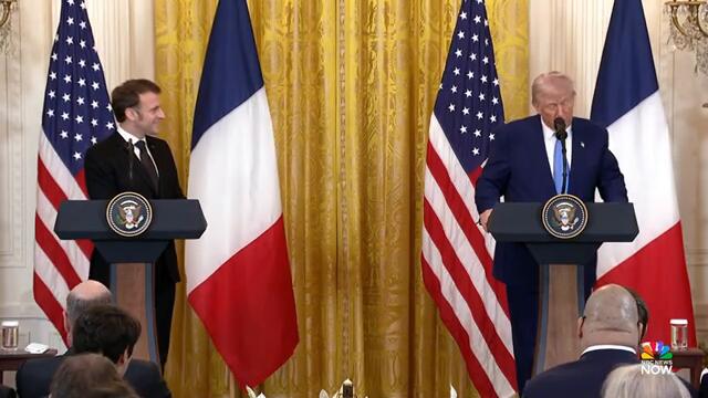 LIVE: Trump holds press conference with French President Macron | NBC News
