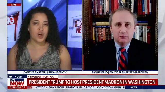 President Donald Trump & Macron meet amid Ukraine-Russia war | LiveNOW from FOX