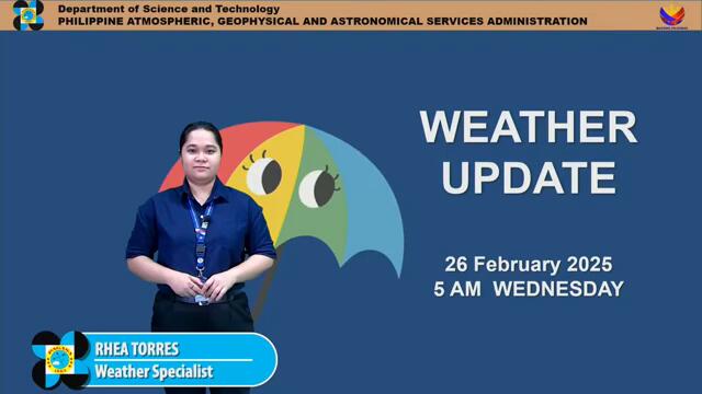 Public Weather Forecast issued at 5PM | February 26, 2025 - Wednesday