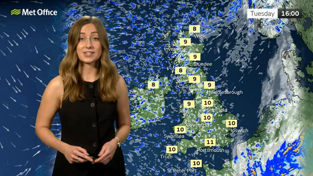 24/02/2025 - Showers across the country - Morning Weather Forecast UK – Met Office Weather