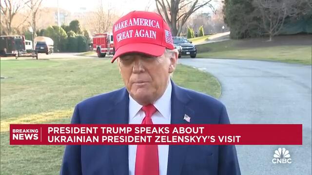 Pres. Trump speaks to reporters after heated meeting with Ukraine's Zelensky