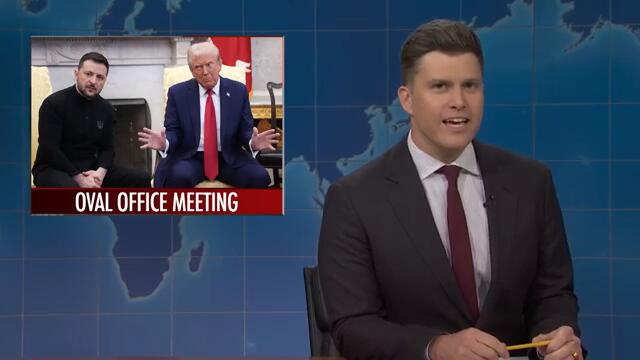 Weekend Update: Trump Scolds Ukraine President Zelensky, Kisses Elon Musk's Feet in AI Video - SNL