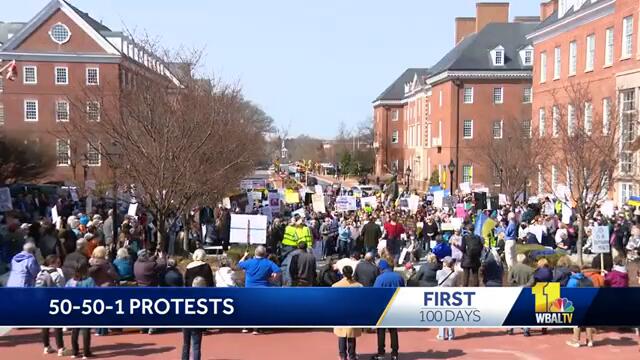 Hundreds protest at Annapolis #50501 rally