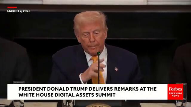 BREAKING NEWS: President Trump Delivers Remarks At White House Digital Assets Summit