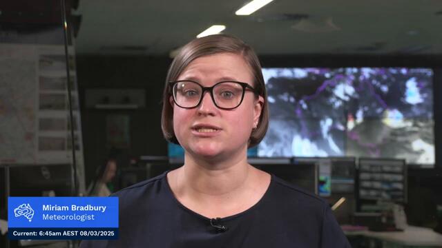 Severe Weather Update Saturday 8 March 2025: Tropical Cyclone Alfred weakens to tropical low