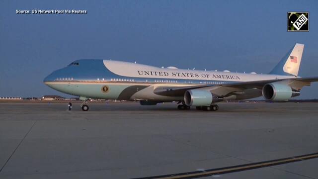 US President Donald Trump arrives at Joint Base Andrews in Washington DC
