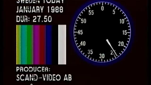 Sweden Today   Test card and program start from Januray 2nd 1988