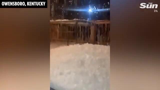 Apocalyptic storms batter US as tornadoes and hail stones rip through homes