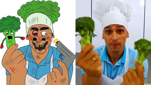Do you like Broccoli? 🤣 Funny Drawing Meme l Nursery Rhymes from Vlad and Nikita
