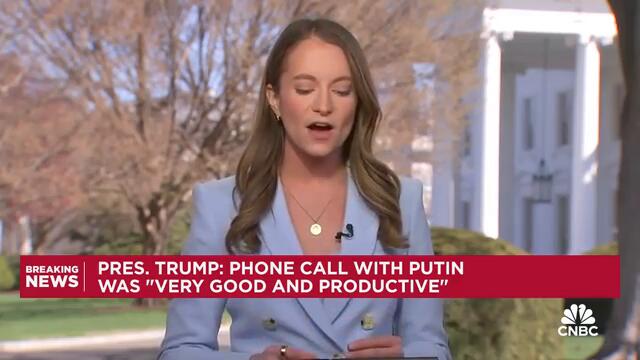 President Trump says his call with Russian President Putin was 'very good and productive'